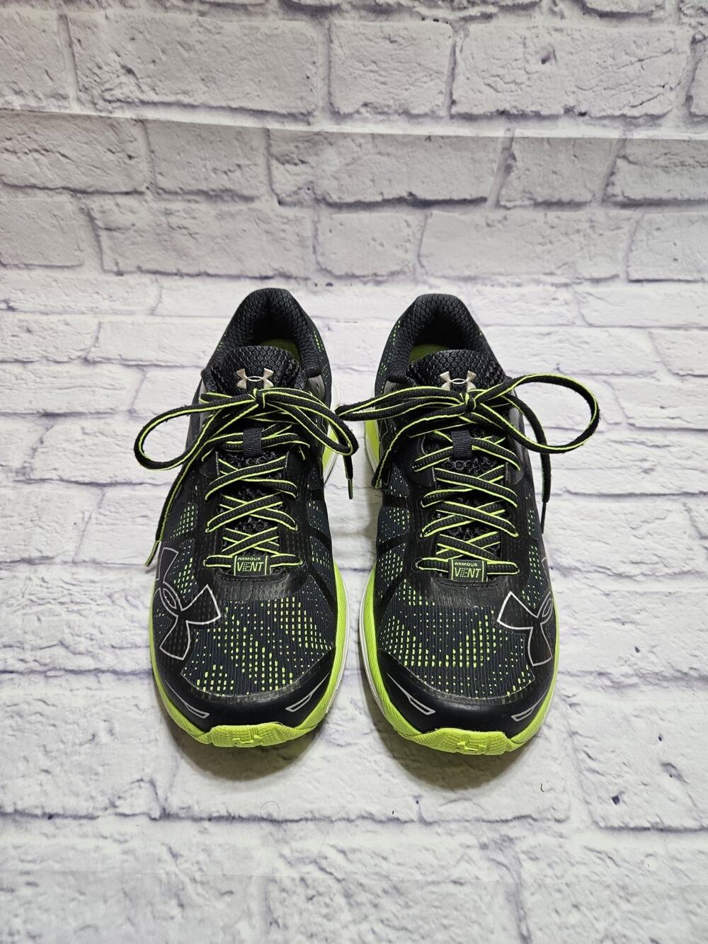Under Armour Bandit Charged Vent Running Shoes Black Green Men’s 10.5 Athletic